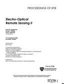 Electro-optical remote sensing II : 13-14 September 2006, Stockholm, Sweden /