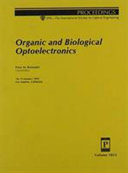 Organic and biological optoelectronics : 18-19 January 1993, Los Angeles, California /