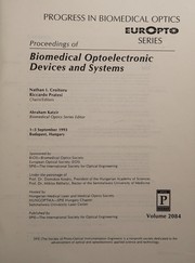 Proceedings of biomedical optoelectronic devices and systems : 1-3 September 1993, Budapest, Hungary /