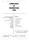 Computers in engineering 1989 : proceedings of the 1989 ASME International Computers in Engineering Conference and Exposition, July 30-August 3, 1989, Anaheim, California /