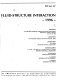 Fluid-structure interaction, 1996 : presented at the 1996 ASME Pressure Vessels and Piping Conference, Montreal, Quebec, Canada, July 21-26, 1996 /