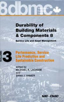 Durability of building materials and components 8. service life and asset management /