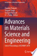 Advances in Materials Science and Engineering : Select Proceedings of ICFMMP 2019 /