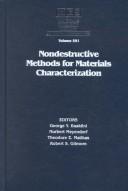 Nondestructive methods for materials characterization : symposium held November 29-30,1999, Boston, Massachusetts, U.S.A. /