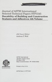 Durability of building and construction sealants and adhesives : 4th volume /