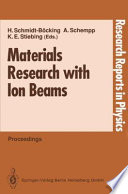 Materials research with ion beams /