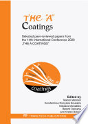 THE "A" coatings " : selected peer-reviewed papers from the 14th International Conference 2020 "THE A COATINGS" : November 19-20, 2020, Nuremberg, Germany /