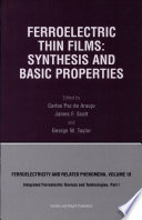 Ferroelectric thin films : synthesis and basic properties /