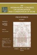 Proceedings of the 9th International Congress on Deterioration and Conservation of Stone, Venice, June 19-24, 2000 /