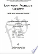Lightweight aggregate concrete : CEB/FIP manual of design and technology /