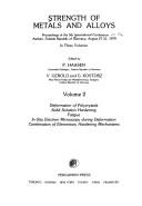 Strength of metals and alloys : proceedings of the 5th International Conference, Aachen, Federal Republic of Germany, August 27-31, 1979 /