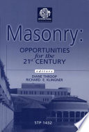 Masonry : opportunities for the 21st century /