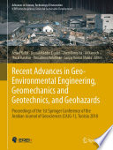 Recent Advances in Geo-Environmental Engineering, Geomechanics and Geotechnics, and Geohazards : Proceedings of the 1st Springer Conference of the Arabian Journal of Geosciences (CAJG-1), Tunisia 2018 /