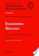 Engineering geology : proceedings of the 30th International Geological Congress, Beijing, China, 4-14 August 1996 /
