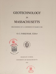 Geotechnology in Massachusetts : proceedings of a conference in March 1980 /