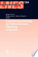 Engineering geology for infrastructure planning in Europe : a European perspective /