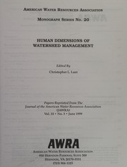 Human dimensions of watershed management /