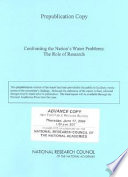 Confronting the nation's water problems : the role of research /