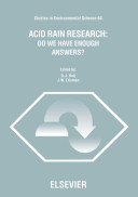 Acid rain research : do we have enough answers? : proceedings of a specialty conference, 's-Hertogenbosch, the Netherlands, 10-12 October 1994 /