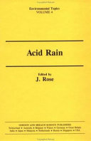 Acid rain : current situation and remedies /
