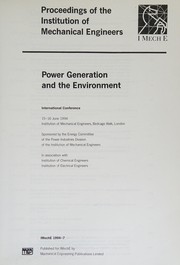 Power generation and the environment : international conference /