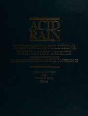 Acid rain : engineering solutions, regulatory aspects /