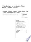 Water quality in the San Joaquin-Tulare basins, California, 1992-95 /