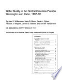 Water quality in the Central Columbia plateau, Washington, and Idaho, 1992-95 /