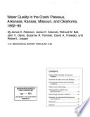 Water quality in the Ozark plateaus, Arkansas, Kansas, Missouri, and Oklahoma, 1992-95 /
