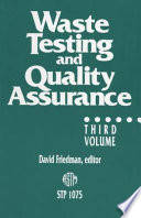 Waste testing and quality assurance : third volume /