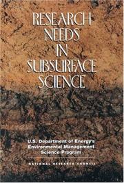 Research needs in subsurface science : U.S. Department of Energy's Environmental Management Science Program /