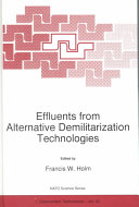 Effluents from alternative demilitarization technologies /