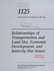 Relationships of transportation and land use, economic development, and intercity bus issues.