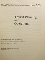 Transit planning and operations.