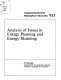 Analysis of issues in energy planning and energy modeling.