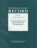 Environmental and social effects of transportation.