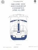 Proceedings of the 2000 ASME/IEEE Joint Railroad Conference : presented at the 2000 Spring ASME/IEEE Joint Rail Coference, April 4-6, 2000, Newark, NJ /