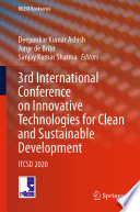3rd International Conference on Innovative Technologies for Clean and Sustainable Development : ITCSD 2020 /