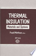 Thermal insulation : materials and systems /