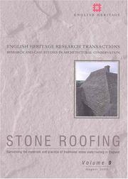 Stone roofing : conserving the materials and practice of traditional stone slate roofing in England /