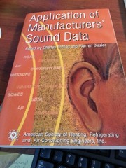 Application of manufacturers' sound data /