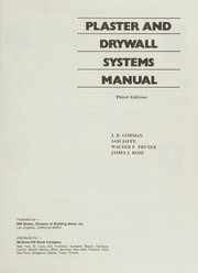 Plaster and drywall systems manual /