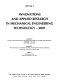 Innovations and applied research in mechanical engineering technology--2001 : presented at the 2001 ASME International Mechanical Engineering Congress and Exposition : November 11-16, 2001, New York, New York /
