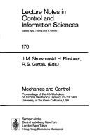 Mechanics and control : proceedings of the 4th Workshop on Control Mechanics, January 21 - 23, 1991, University of Southern California, USA /