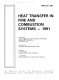 Heat transfer in fire and combustion systems, 1991 : presented at the 28th [as printed] National Heat Transfer Conference, Minneapolis, Minnesota, July 28- 31, 1991 /