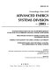 Proceedings of the ASME Advanced Energy Systems Division--2005 : presented at 2005 ASME International Mechanical Engineering Congress and Exposition : November 5-11, 2005, Orlando, Florida, USA /