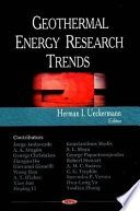 Geothermal energy research trends /