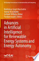 Advances in Artificial Intelligence for Renewable Energy Systems and Energy Autonomy /