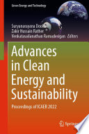 Advances in Clean Energy and Sustainability : Proceedings of ICAER 2022 /