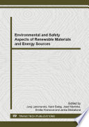 Environmental and safety aspects of renewable materials and energy sources /